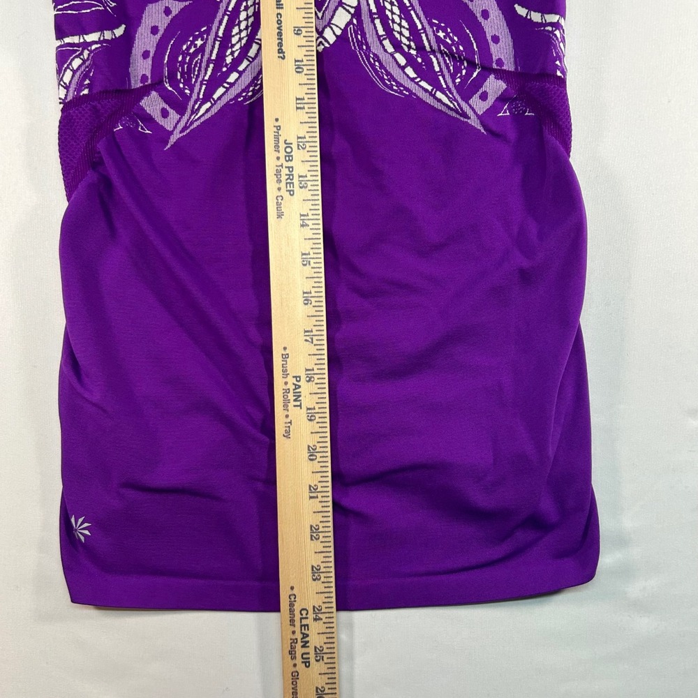 Athleta Purple‎ Mandala Seamless Mesh Racerback Tank Top 581506 Womens Medium - Picture 3 of 5